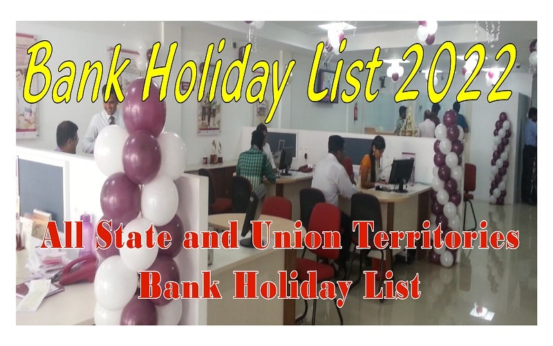  PDF 2022 Bank Holiday Calendar Bank Holidays 2022 India Pdf List 